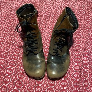 Suede and leather boots